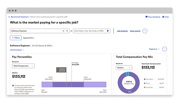 ADP Workforce Now HR and payroll dashboard
