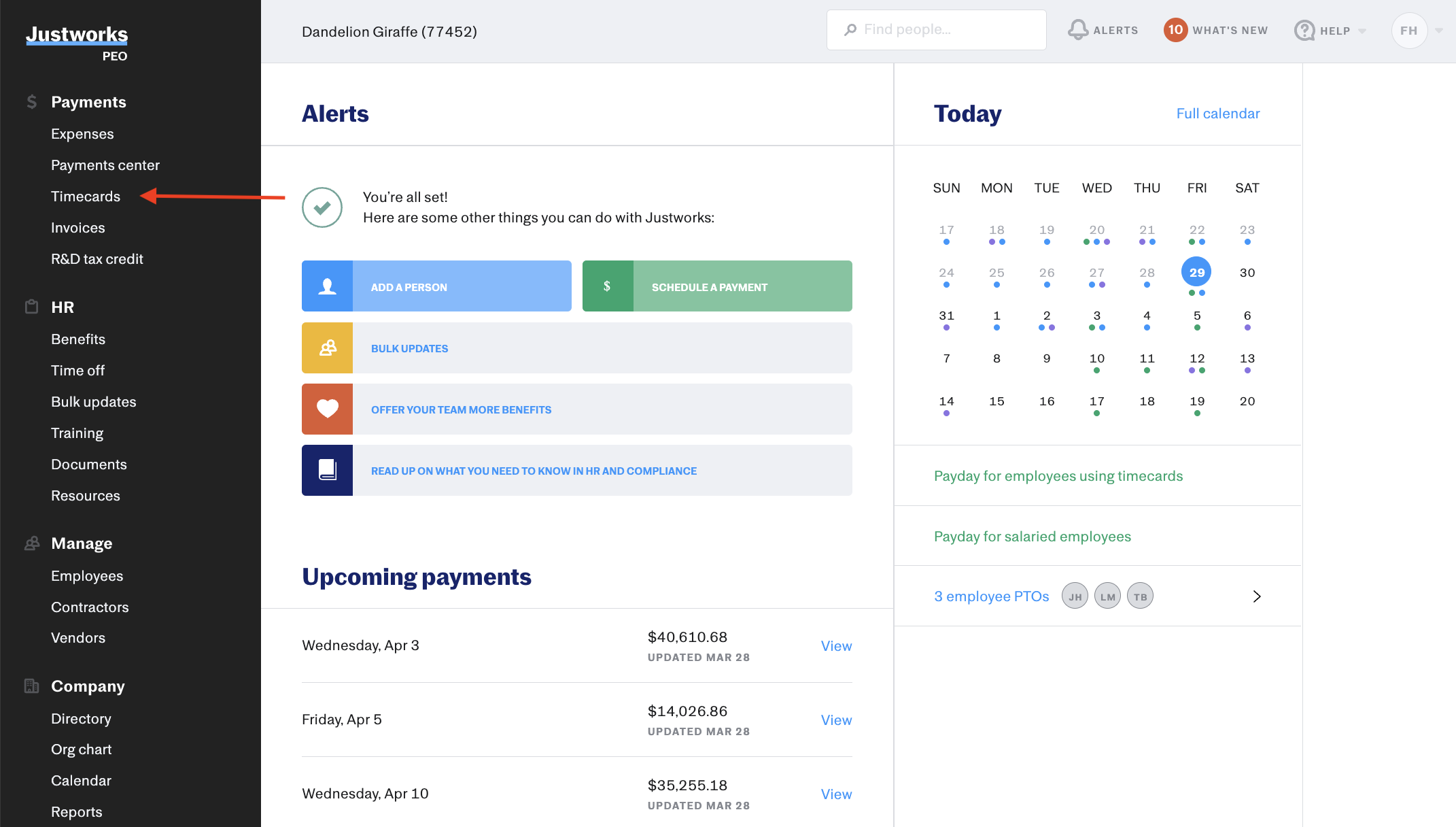 Paying Employees via Timecards – Justworks Help Center